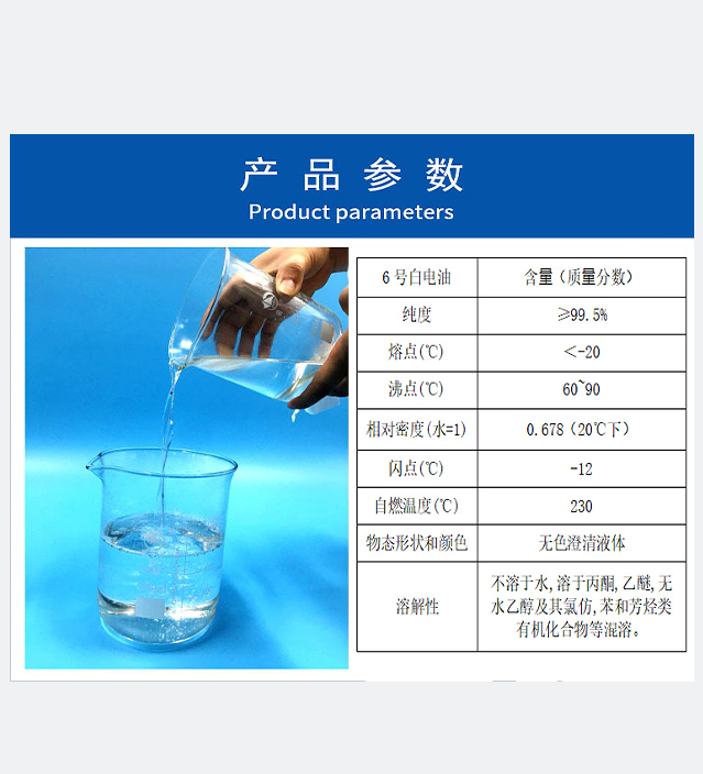 6號白電油的參數(shù)（寫文章）